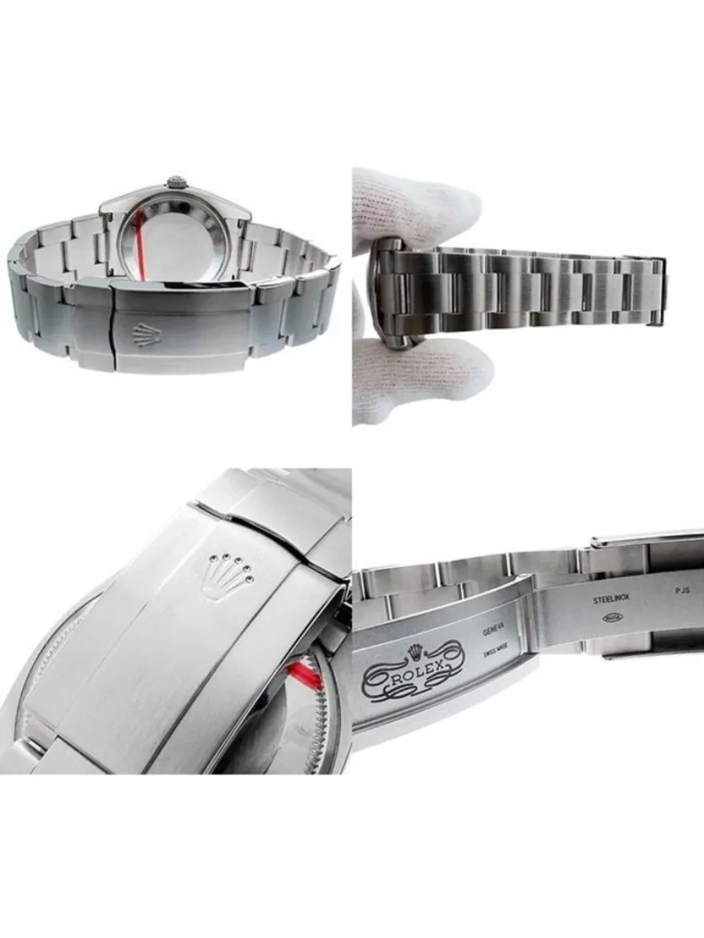 Rolex Air King Blue SS Oyster Bracelet Card Watch Automatic
